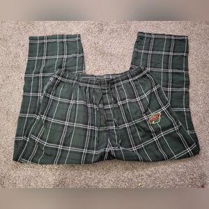 NHL Green Plaid Men's Sleep Pants